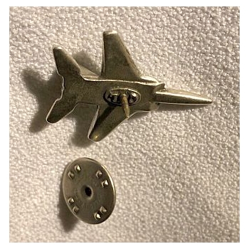 F 15 Eagle znaczek 3D samolot na pins złoty (id: 199)